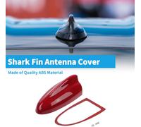 Cache Antenne Aileron De Requin, Antenne De Toit De Signal Am/Fm Universelle Pour Voiture, Auto, Suv, Camion Tout-Terrain En Abs Avec Base Adhésive Rouge Foncé
