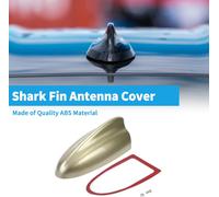 Cache Antenne Aileron De Requin, Antenne De Toit De Signal Am/Fm Universelle Pour Voiture, Auto, Suv, Camion Tout-Terrain En Abs Avec Base Adhésive Ton Or