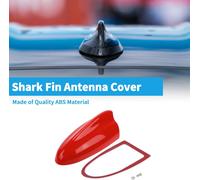 Cache-Antenne Aileron De Requin, Antenne De Toit Universelle Am/Fm Pour Voiture, Suv, Camion, Tout-Terrain En Abs Avec Base Adhésive Rouge Vif