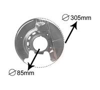 Cache anti poussière avant gauche pour Bmw z1 E30 Roadster (07/1988-06/1991)