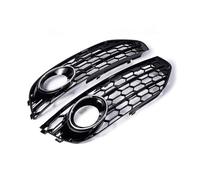 Cache Antibrouillard Compatible Avec A4 B8 Pour Allroad 2009 2010 2011 2012 2013 2014 2015 2 Pièces Voiture Avant Pare Chocs Grille Maille Nid D'abeille Calandre Antibrouillard