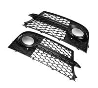 Cache Antibrouillard Compatible Avec Pour TT MK2 S-Line TTS 2011-2014 Paire Couvercle Grille Phare Antibrouillard Avant Voiture 8J0807682KT94 Grille Calandre Avant Hexagonale 8J0807681KT94(Glossy Blac