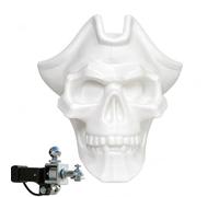 Cache-attelage Style Crâne - Bouchon Décoratif Fantaisie pour Récepteur D'attelage, Accessoire Extérieur pour Camion, SUV Et Voiture(White)