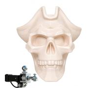 Cache-attelage Style Crâne - Bouchon Décoratif Fantaisie pour Récepteur D'attelage, Accessoire Extérieur pour Camion, SUV Et Voiture(Off White)