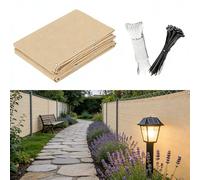 Cache Balcon Extérieur 1.1 x 5 m, Cache Balcon Respirant, Vent Protection UV Résistant Ventilé, Brise Vue Brise Vue Jardin Cloture, avec Œillets pour, Jaune Sable