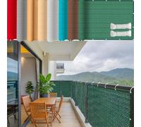 Cache Balcon Extérieur 1.25 x 3 m, Cache Balcon Respirant, Vent Protection UV Résistant Ventilé, Brise Vue Brise Vue Jardin Cloture, avec Œillets pour, Vert