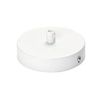 Cache-baldaquin (Ø 100 mm), hauteur 24 mm, baldaquin de plafond pour suspension, métal, blanc