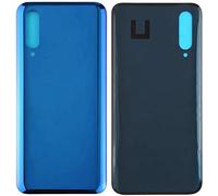 Cache-Batterie + adhésif Double Face Compatible pour Xiaomi MI A3 / Mi CC9e M1906F9SH M1906F9S Pièce de Rechange 1 vitre arrière Back Coque arrière + Autocollant Bleu