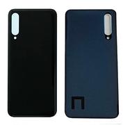 Cache-Batterie + adhésif Double Face Compatible pour Xiaomi MI A3 / MI CC9E M1906F9SH M1906F9S Pièce de Rechange 1 vitre arrière Back Coque arrière + Autocollant Noir
