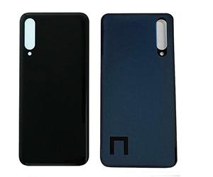 Cache-Batterie + adhésif Double Face Compatible pour Xiaomi MI A3 / MI CC9E M1906F9SH M1906F9S Pièce de Rechange 1 vitre arrière Back Coque arrière + Autocollant Noir