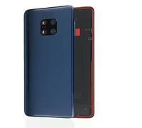 Cache-Batterie + adhésif Double Face + lentille Compatible pour Huawei Mate 20 Pro LYA-L09 LYA-L0C LYA-L29 6.39 n°1 Verre arrière Coque arrière + Autocollant + Cadre Bleu