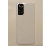 Cache batterie compatible avec XIAOMI REDMI NOTE 11S / REDMI NOTE 11 2201117TG 2201117TI 2201117TY 2201117TL arrière arrière coque couvercle plastique + lentille + double face (blanc)