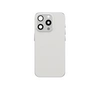 Cache Batterie pour iPhone 15 Pro avec Châssis Préassemblé et Module MagSafe Blanc