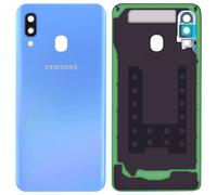 Clappio Cache Batterie pour Samsung Galaxy A40 Façade Arrière Bleu