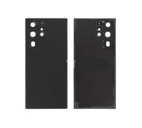 Cache Batterie Vitre Arrière Noire Pour Samsung Galaxy S22 Ultra (S908B) (Sans logo)