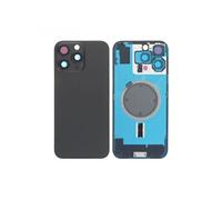 Cache Batterie Vitre Arrière Premium Titane Noir pour iPhone 16 Pro (Without Parts)