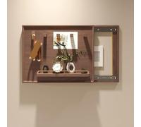 Cache-boîte à Compteur électrique en Bois, Cache-boîte électrique décoratif d'intérieur avec Porte coulissante et Crochets pour la Maison