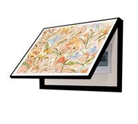 Cache-boîte à fusibles Couvercle De Compteur Électrique Décoratif Intérieur Cacher Le Compteur Décoratif Moderne Boîte Électrique Comptoirs Couvercle Décoration Peinture,Black a,80x60cm/31.5x23.6in