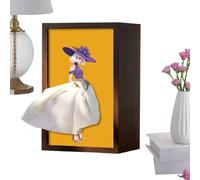 Cache-Boîte À Mouchoirs - Organisateur en Bois Motif Fille Ballerine,Support À Mouchoirs | pour Bureau, Chambre, Coiffeuse, Salon, Table De Chevet, Salle De Bain, Commode
