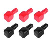 Cache-bornes de Batterie, Capuchons de de Tête de Pile Positifs Et Négatifs Rouges Et Noirs, Isolante de Batterie pour Voitures, Bateaux, Motos (3 Paire)