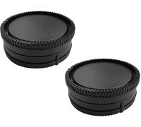 Cache Bouchon Boîtier + Protège Objectif Arrière pour Sony E-Mount NEX Alpha A6600 A6500 A6400 A6300 A6100 A5100 A7 IV A7R IV A7 II/III A7R III A9 A7 A7R A7S [2 Jeux]