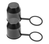 Cache-boule pour Crochet de Remorque, 2 paquetes, pour attelages à tête sphérique jusqu'à Ø 50 mm, ne fuit pas, Capuchon de protection en caoutchouc, cache-crochet contre l'abrasion et la saleté, noir