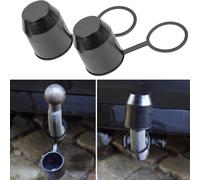 Cache-Boule Pour Crochet De Remorque 2 Paquetes Pour Attelages À Tête Sphérique Jusqu'à Ø 50 Mm Ne Fuit Pas Capuchon De Protection En Caoutchouc Cache-Crochet Contre L'abrasion Et La Saleté Noir