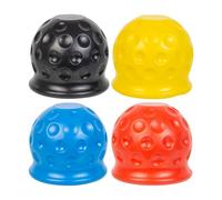 Cache-Boule pour Crochet de remorque, Lot de 4, pour attelages à tête sphérique jusqu'à Ø 50 mm Cache-Boule en Caoutchouc, Cache-Crochet Contre l'abrasion et la saleté, 4 x coloeur, Cache attelage