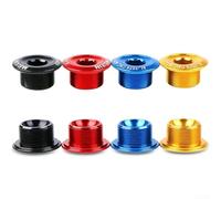 Cache-boulon de fixation en alliage d'aluminium M20 compatible avec XT pour XTR pour FSA FC 4500 FC 5600 Capuchon à vis de pédalier usiné CNC (20 mm rouge)