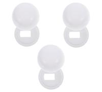 Cache-boulon de Toilette Lot 3 Paires Blanc, en Plastique | Dissimule les Vis D’installation, Projet de Bricolage, Remplacement pour Fixations Usées, pour Cuvette