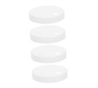 Cache-boulons Blanc de Toilette 4 Pièces en Plastique