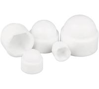 Cache-boulons, capuchons à vis, capuchon de protection en forme de dôme, écrou hexagonal en plastique PE exposé, boulon M3 M4 M5 M6 M8 M10 M12 M14 M16 M18 M20 M22 M24(White,M22X32X35mm (5pcs))