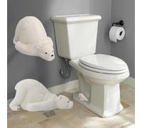 Cache-boulons de toilette en forme de grenouille mignonne, vis décoratives en résine pour fond de toilettes, matériel de salle de bain fantaisiste pour dissimuler les boulons rouillés, vert et blanc