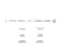Cache bouton AC,Autocollant bouton volume,Garniture bouton climatisation,Cache boutoncentrale,Décoration bouton console,Garniture intérieure voiture