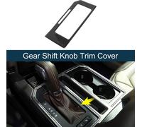 Cache-Bouton Couvercle Pommeau Levier Vitesses Abs Pour Ford F150 2015-2020 Autocollant Garniture DšŠcalcomanie Contr?le Panneau Vitesses Console Accessoires Fibre Carbone Noir