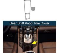 Cache-Bouton Couvercle Pommeau Levier Vitesses Abs Pour Porsche Panamera 10-16 Autocollant Garniture DšŠcalcomanie Panneau Vitesses Console Fibre Carbone Ton Argent 1 Ensemble