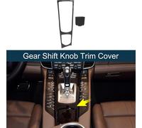 Cache-Bouton Couvercle Pommeau Levier Vitesses Fibre Carbone Noir Pour Porsche Panamera 10-16 Autocollant Garniture DšŠcalcomanie Panneau Console Accessoires IntšŠrieurs 1 Ensemble