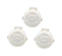 Cache-bouton de Sécurité Bébé 3 Pièces ABS Blanc pour Machine | Installation Adhésive Facile, Protège L’appui Accidentel, pour Boutons de Lave-linge et Voiture, Lot de 3