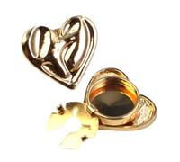 Cache-Bouton Décoratif Kit 2 Pièces Artisanat Bijou en Forme de Cœur | Boutons Habillés Décoratifs pour Couture Chemise Robe Manteau Jeans Tenue Quotidienne et Fête