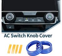Cache-Bouton DeDe Climatisation De Climatiseur De Voiture Pour Honda Civic 10E Génération 2016-2020 Robuste | Garniture Intérieure Bleu 2 Pièces