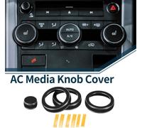 Cache-Bouton DeDe Volume Des Médias De Climatiseur Pour Land Rover Range Rover Evoque 2012-2018 Robuste | Garniture Intérieure Noire 4 Pièces