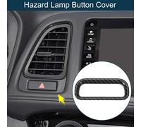 Cache-Bouton Lampe D'Avertissement Pour Modššle pour Honda Vezel Rv3/4/5/6 š€ Partir 2021/04 Cadre Lumiššre Clignotante Panneau Danger Garniture Couvercle Fibre Carbone Noir 1 Piššce