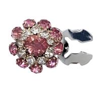 Cache-boutons à clipser, cache-boutons en cristal | Ornements en cristal brillant Boutons de manchette avec couvercle de bouton | Clips de boutons de manchettes, décoration de vêtements chic pour