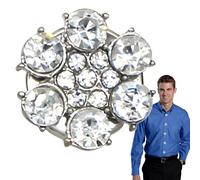 Cache-boutons - Boutons en strass fantaisie - Clips de fleurs - Boutons strass décoratifs pour vêtements, ornements, amovibles, bijoux, accessoires originaux pour chemises de femmes