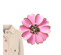 Cache-boutons | Strass Clip Fleur Décorative, Couvre-boutons décoratifs | Pour couture, jeans, robe, tissu, chemisier, vêtements, chemise
