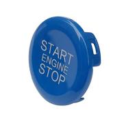 Cache boutons voiture Compatible avec Alfa pour Romeo pour Giulia pour Stelvio 2017 2018 2019 accessoires style voiture réparation couvercle bouton démarrage et d'arrêt moteur(Blue)