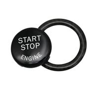 Cache boutons voiture Compatible avec BMW E90 E92 E93 2009 2010 2011 2012 couvercle remplacement du bouton démarrage d'arrêt du moteur avec anneau autocollant voiture