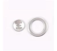 Cache boutons voiture Compatible avec Jaguar pour E-pace F-TYPE XJL Autocollants pour clé bouton de démarrage et d'arrêt, accessoires d'intérieur(Silver)