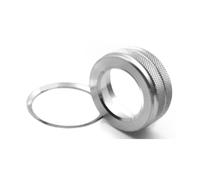 Cache boutons voiture Compatible avec Jaguar XE XEL XF XFL pour F-PACE voiture contrôle volume bouton anneau garniture démarrage arrêt interrupteur anneau décoratif intérieur(Silver)