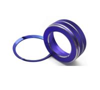 Cache boutons voiture Compatible avec Jaguar XE XEL XF XFL pour F-PACE voiture contrôle volume bouton anneau garniture démarrage arrêt interrupteur anneau décoratif intérieur(Blue)